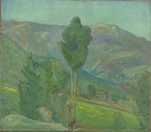 Nasjonalmuseet Prints: View from Seljord, 1906. Creator: Oluf Wold-Torne