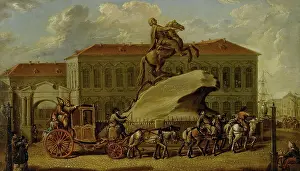 Saint Petersburg Prints: The View of Senate Square, 1799. Creator: Karl Friedrich Knappe