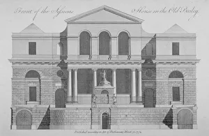 Old Bailey Prints: Front view of the Sessions House, Old Bailey, City of London, 1772