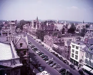 University Prints: View from the Sheldonian Theatre, Oxford, c1955. Broad St. Balliol, St
