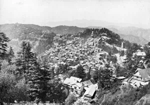 Mountain Range Collection: View of Shimla, from Bonnie Moon, India, 20th century