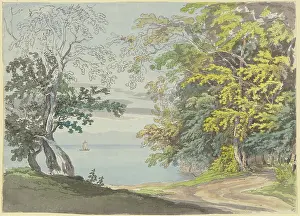 Baden Wurttemberg Prints: View from the shore of Mainau Island towards Lake Constance