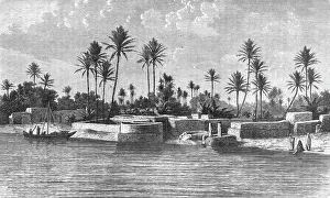 Chas Rathbone Low Prints: View on the shores of the Tigris; Journeyings in Mesopotamia, 1875. Creator: Unknown