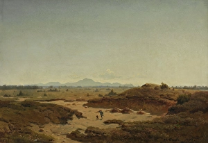Professor Hans Gude Prints: View of Siebengebirge, 1845. Creator: Hans Gude