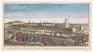 Attacker Prints: View of the siege of Maastricht by the French in 1748, 1748-1799. Creator: Anon