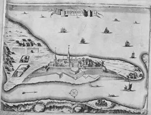 Apraxin Gallery: View of the Siege of Parnu on August 1710, 1715. Artist: Pickaert, Pieter (ca 1670-1737)