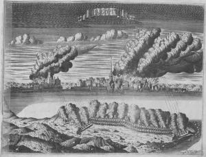 Great Northern War Collection: View of the Siege of Viborg on 13 June 1710, 1715. Artist: Rostovtsev