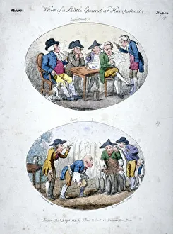 Skittles Prints: View of a Skittle Ground at Hampstead, 1813. Artist: George Cruikshank