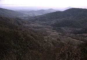 Slides Color Gmgpc Gallery: View along the Skyline Drive, Va. ca. 1940. Creator: Jack Delano