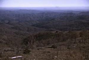 Route Prints: View from the Skyline Drive, Virginia. ca. 1940. Creator: Jack Delano