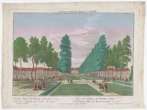 Probst Georg Balthasar Prints: View of the Slot, congregational housing and the Moravian Church in Zeist