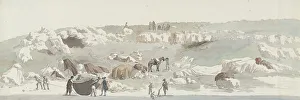 View of the small port of Luogo Vivo on the San Vito sailing route, 1778. Creator: Louis Ducros
