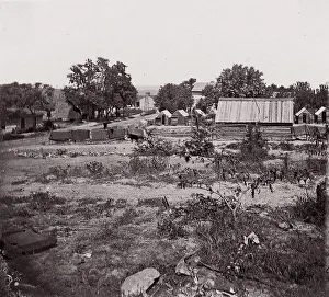 Brady Prints: [View of a small town with wooden sheds in distance]. Brady album, p. 123, 1861-65