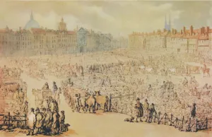View of Smithfield Market, London, 1810