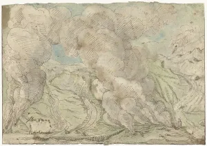 Volcanic Prints: View of the Solfatara at Pozzuoli, outside Naples, c.1611. Creator: Gerard ter Borch I