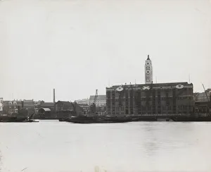 South Bank Prints: View of the South Bank between Blackfriars and Waterloo showing the Oxo Tower