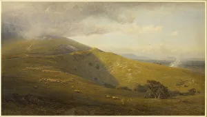 South Downs Prints: A View on the South Downs, 1871. Creator: Henry George Hine