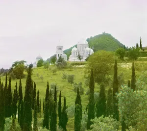 Domes Prints: View from the south, Novyi Afon [monastery]