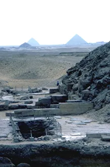View south from the Step Pyramid to the Dashur necropolis, Saqqara, Egypt View south from the Step Pyramid to the Dashur necropolis, Saqqara, Egypt