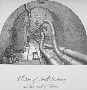 View of the south subway at the west end of Holborn Viaduct, City of London, 1871