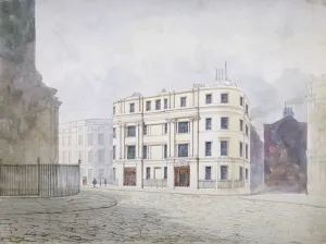 The Monument Prints: View to the south at the west end of King William Street, City of London, 1850. Artist