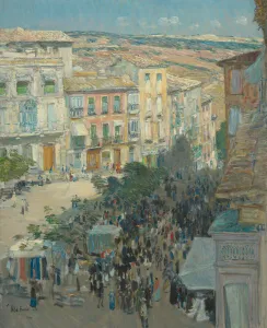 View of a Southern French City, 1910. Creator: Frederick Childe Hassam View of a Southern French City, 1910. Creator: Frederick Childe Hassam