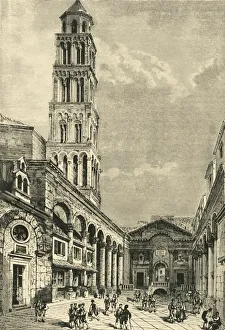 4th Century Prints: View in Spalatro, Showing the Campanile and the Peristyle of the Palace of Diocletian