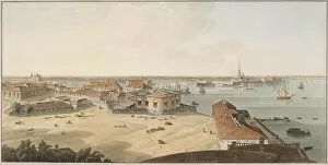 Neva River Collection: View to the Spit of Vasilyevsky Island and Peter and Paul Fortress, Between 1802 and 1805