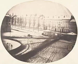 Brussels Gallery: View of the Square in Melting Snow, 1854-56. Creator: Louis-Pierre-Thé