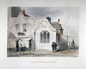 Hackney Collection: View of St Bartholomews Chapel, Kingsland Road, Hackney, London, 1851