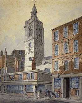 Pearson Prints: View of St Dionis Backchurch, City of London, 1815. Artist: William Pearson