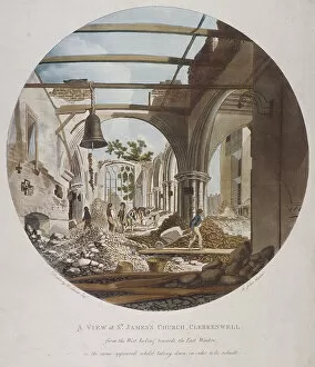 Builder Gallery: A view of St Jamess Church, Clerkenwell, Islington, London, 1789