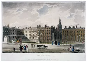 William Iii Gallery: View of St Jamess Square from the south-east corner, London, 1812