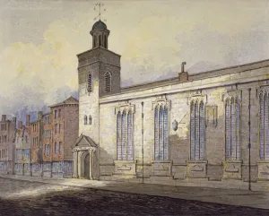 View of St Katherine Crees sundial, City of London, c1815. Artist: William Pearson
