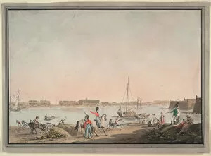 Neva Collection: View of St. Petersburg from the Neva, 1808. Artist: Hammer, Christian Gottlieb (1779-1864)