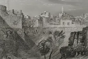 View from St Stephen's Gate, traditionally known as the Pool of Bethesda, Jerusalem. 1840