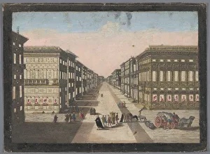 Genoa Liguria Italy Prints: View of the Strada Nuova in Genoa, 1700-1799. Creator: Unknown