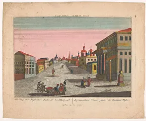 Vanishing Point Prints: View of a street in Russia, 1780-c.1830. Creator: Anon