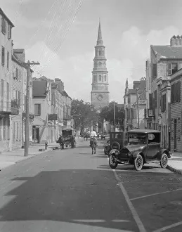 St Philips Church Prints: View down street to St. Philip's Church