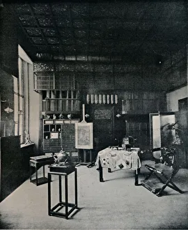 Mortimer Luddington Prints: View of the Studio, at 25 Cadogan Gardens, c1899