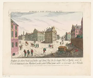 Road Junction Prints: View of a suburb in Quebec, 1755-1779. Creator: Franz Xavier Habermann