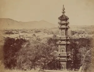 Peking Prints: View of the Summer Palace Yuen Min Yuen, Pekin, Showing the Pagoda... October 1860, 1860