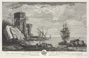Fishing Boat Gallery: View of the Surroundings of the Port of Toulon, ca. 1750-1800. Creator: Giavaranni