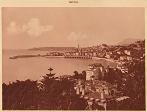 Harbour Wall Prints: View taken from of Garavan Boulevard, Menton, 1930. Creator: Unknown