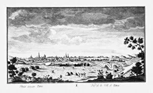 Aleksei Chirikov Gallery: View of Tara, ca 1735. Artist: Lursenius, Johann Wilhelm (1704-1771)