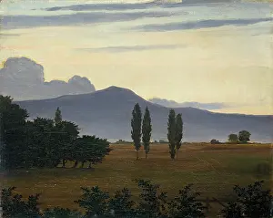 Serenity Prints: View to the Taunus Mountains, 1840. Creator: Philipp Veit