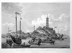 View of the Tchin Shan, or Golden Island, in the Yang-tse Kiang, or Great River of China, 1796