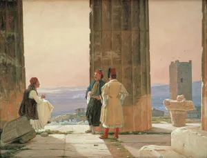 The View from the Temple of Athena on the Acropolis, 1844. Creator: Martinus Rorbye