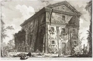 Vedute Di Roma Prints: View of the Temple of Bacchus, now the church of San Urbano