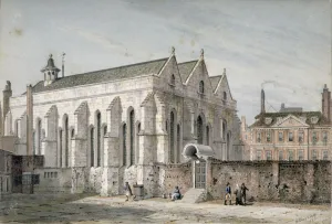 George Shepherd Prints: View of Temple Church, City of London, 1811. Artist
